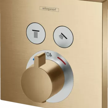Baterie dus incastrata termostatata culoare bronz periat Hansgrohe ShowerSelect 15763140 imagine