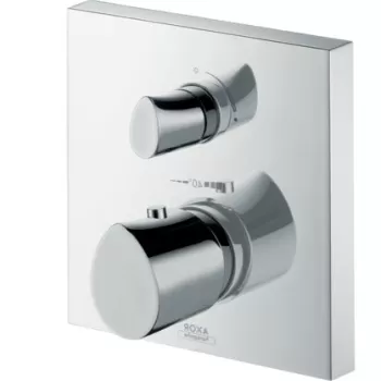 Baterie dus incastrata termostatata culoare crom Hansgrohe Axor Starck Organic imagine