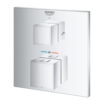 Baterie dus incastrata termostatata Grohe Grohtherm Cube crom lucios imagine