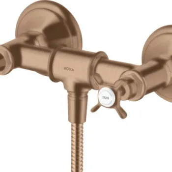 Baterie dus red gold periat, dubla comanda, Hansgrohe Axor Montreux imagine