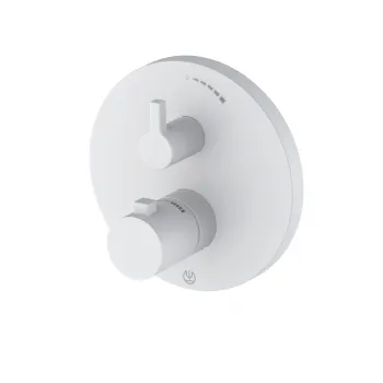 Baterie dus termostatata incastrata Kludi Nova Fonte pentru corp ingropat alb mat imagine