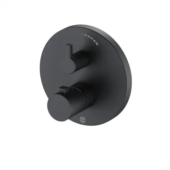 Baterie dus termostatata incastrata Kludi Nova Fonte pentru corp ingropat negru mat imagine