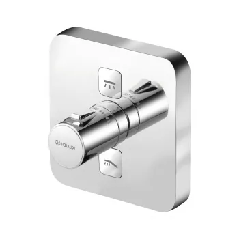 Baterie dus termostatata incastrata Kludi Push 2 pentru corp ingropat crom lucios imagine