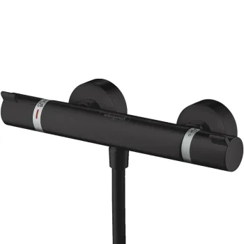 Baterie dus termostatata negru mat Hansgrohe, Ecostat Comfort imagine