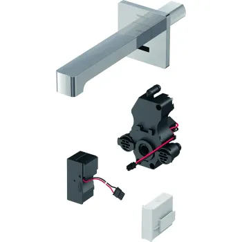 Baterie electronica de lavoar incastrata, alimentare retea, easy to clean, crom, Geberit Brenta imagine