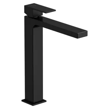 Baterie inalta pentru lavoar, cu montaj pe blat, negru mat, Cersanit Bari imagine