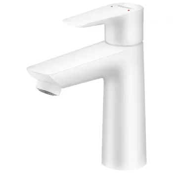 Baterie lavoar baie, alb mat, cu ventil click-clack Hansgrohe Talis E 110 imagine