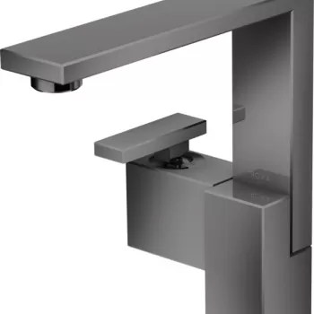 Baterie lavoar baie antracit lucios cu ventil click-clack, Hansgrohe Axor Edge 190 imagine