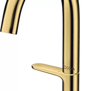 Baterie lavoar baie auriu lucios cu ventil click-clack Hansgrohe Axor One Select 140 imagine