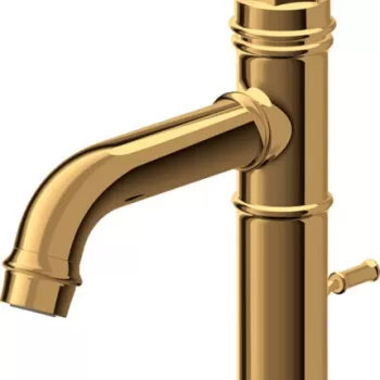 Baterie lavoar baie auriu lucios cu ventil pop-up Hansgrohe Axor Montreux 100 imagine