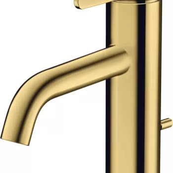 Baterie lavoar baie auriu lucios cu ventil pop-up Hansgrohe Axor One 70 imagine