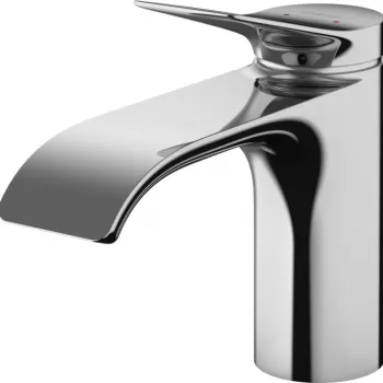 Baterie lavoar baie crom cu ventil inclus Hansgrohe Vivenis 80 imagine
