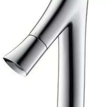 Baterie lavoar baie crom cu ventil, pipa 116 mm, Hansgrohe Axor Starck Organic 365 imagine