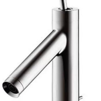 Baterie lavoar baie crom cu ventil pop-up, pipa 112 mm, Hansgrohe Axor Starck 185 imagine