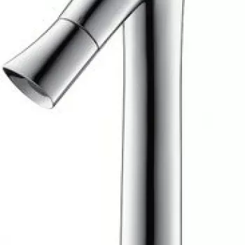 Baterie lavoar baie crom cu ventil pop-up, pipa 124 mm, Hansgrohe Axor Starck Organic 435 imagine
