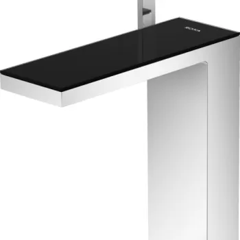 Baterie lavoar baie crom sticla neagra, ventil click-clack, Hansgrohe Axor MyEdition 230 imagine