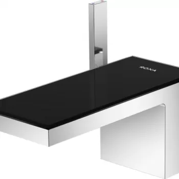 Baterie lavoar baie crom sticla oglinda, ventil click-clack, Hansgrohe Axor MyEdition 70 imagine