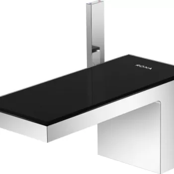 Baterie lavoar baie crom sticla oglinda, ventil click-clack, Hansgrohe Axor MyEdition 70 imagine