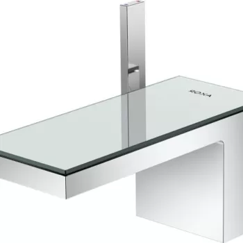 Baterie lavoar baie crom sticla oglinda, ventil click-clack, Hansgrohe Axor MyEdition 70 imagine