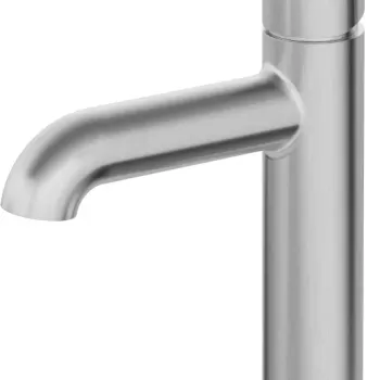 Baterie lavoar baie culoare otel slefuit Deante Silia imagine