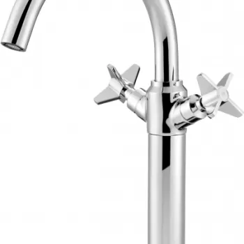 Baterie lavoar baie inalta crom lucios, ventil click-clack inclus, Deante Temisto imagine