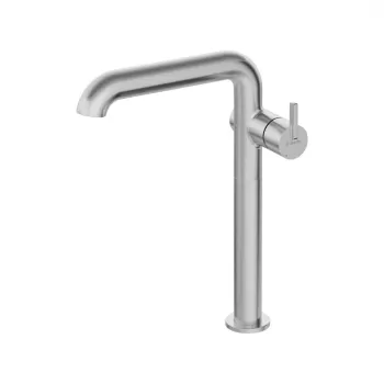 Baterie lavoar baie inalta culoare otel slefuit Deante Silia 2 imagine