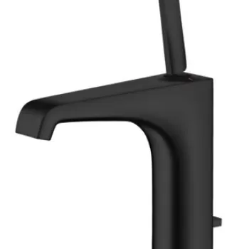 Baterie lavoar baie negru mat cu ventil pop-up Hansgrohe Axor Citterio E imagine