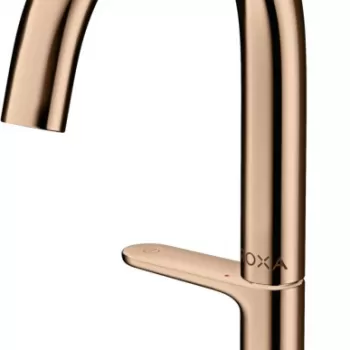 Baterie lavoar baie red gold lucios cu ventil click-clack Hansgrohe Axor One Select 140 imagine