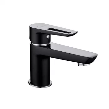 Baterie lavoar Cersanit Mille, negru crom lucios imagine