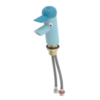 Baterie lavoar copii monocomanda, albastru ocean, pipa fixa 8,5 cm, Geberit Bambini imagine