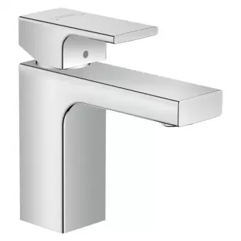 Baterie lavoar crom, cu ventil pop-up, Vernis Shape 100, Hansgrohe imagine