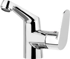 Baterie lavoar crom Deante cu maner lateral si ventil inclus, Chaber imagine