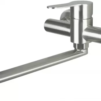 Baterie lavoar crom lucios cu pipa pivotanta 298 mm Deante Lupo imagine