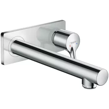 Baterie lavoar cu montaj pe perete, culoare crom, Hansgrohe, Talis S imagine