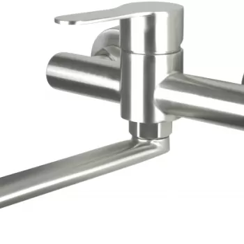 Baterie lavoar cu pipa pivotanta, culoare crom, Deante Lupo imagine