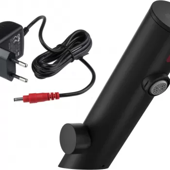 Baterie lavoar cu senzor, culoare negru, alimentare retea 230 6V, control temperatura, Deante Sense imagine