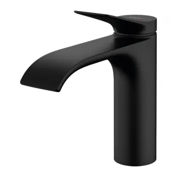 Baterie lavoar cu ventil inclus, negru mat, Hansgrohe Vivenis 110 imagine