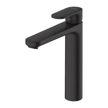 Baterie lavoar cu ventil inclus, negru mat, monocomanda, Hansgrohe Vernis Blend 190 imagine