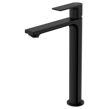 Baterie lavoar cu ventil inclus tehnologie CoolStart, negru mat, Hansgrohe Rebris E 240 imagine