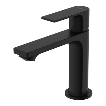 Baterie lavoar cu ventil inclus tehnologie CoolStart, negru mat, Hansgrohe Rebris E 240 imagine