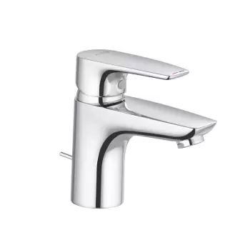 Baterie lavoar cu ventil metalic, culoare crom, Kludi, Pure Solid, H 7.5 cm imagine