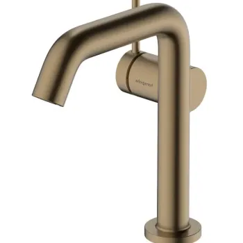 Baterie lavoar cu ventil Push-Open, CoolStart, EcoSmart, bronz periat, Hansgrohe Tecturis S imagine