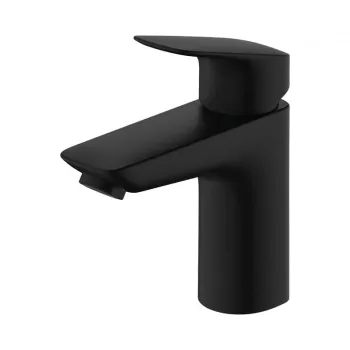 Baterie lavoar cu ventil push-open inclus, negru mat, Hansgrohe Logis 100 imagine