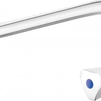 Baterie lavoar culoare crom, pentru apa rece sau mixata, pipa 300 mm, Deante imagine