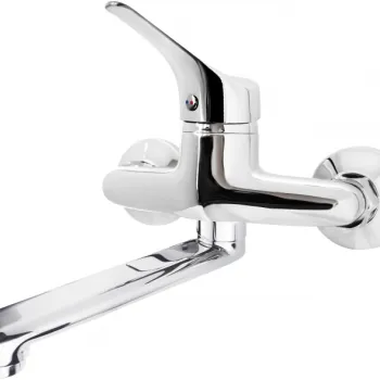 Baterie lavoar Deante Joko cu montare pe perete, crom lucios imagine