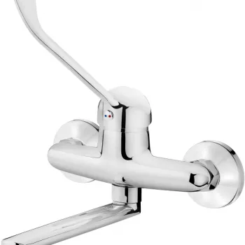 Baterie lavoar Deante Joko montare pe perete si maner clinic, crom lucios imagine