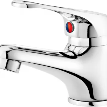 Baterie lavoar Deante Lobo cu dop automat, crom lucios imagine