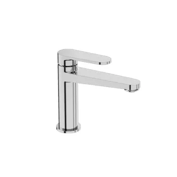 Baterie lavoar din alama sanitara, crom lucios, pipa fixa 15.7 cm, LaVita Coral imagine