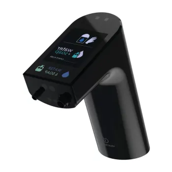 Baterie lavoar electronica cu senzor si dozator de sapun integrat, negru lucios, Ideal Standard Intellmix imagine