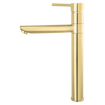 Baterie lavoar inalta auriu lucios, pipa mobila, Ferro Fiesta imagine